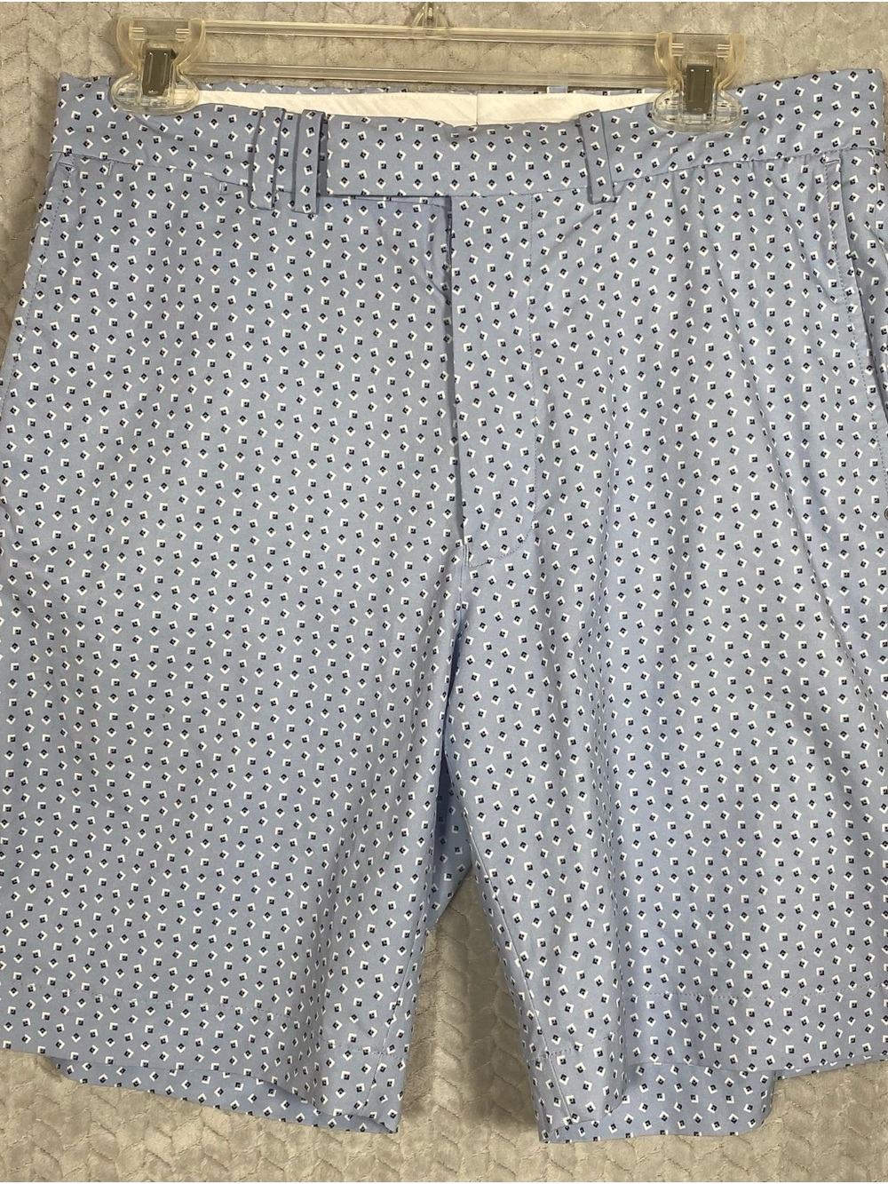 RLX Ralph Lauren Blue Geometric Deco Print Golf Shorts Size 30